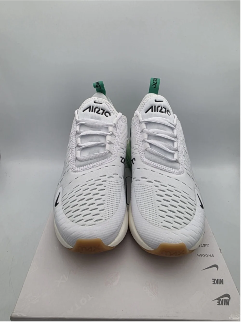 Women's Size 6.5 Nike Air Max 270 White Stadium Green Sneakers AH6789-125